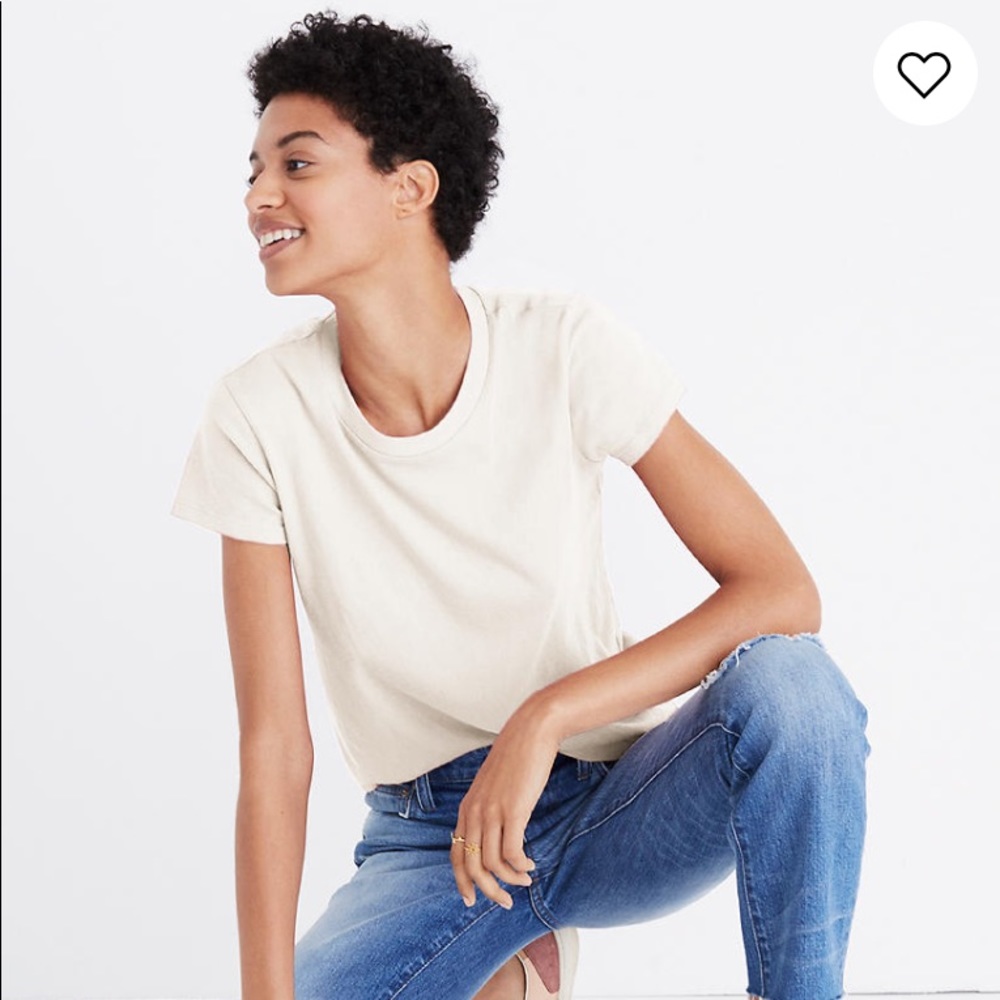 XS Madewell Plain White Tee